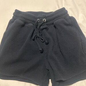 Aerie Women’s Black Waffle Knit Shorts